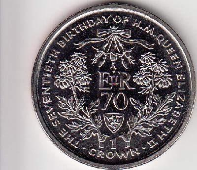Beschrijving: 1 Crown  QUEEN 70 YEAR